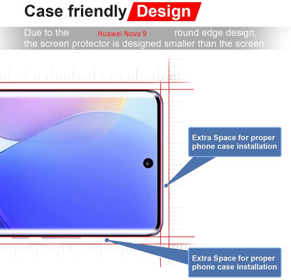   Скрийн протектор удароустойчив NANO FLEXIBLE GLASS 5D Full Screen мек за Huawei Nova 9 / Huawei Honor 50 